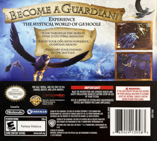 Legend of the Guardians: The Owls of Ga'Hoole - Box - Back