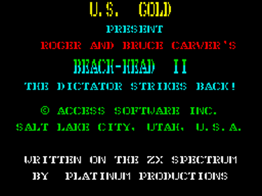 Beach-Head II - Screenshot - Game Title
