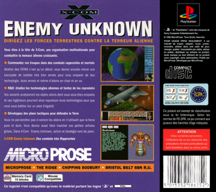 X-COM: UFO Defense - Box - Back
