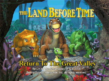 The Land Before Time: Return to the Great Valley - Screenshot - Game Title Image