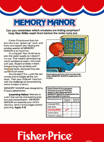 Memory Manor - Box - Back Image