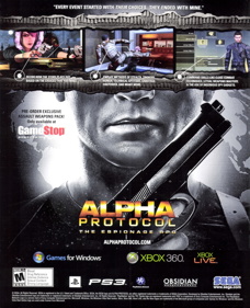 Alpha Protocol: The Espionage RPG - Advertisement Flyer - Front
