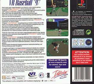 VR Baseball '97 - Box - Back Image