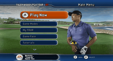 Tiger Woods PGA Tour 07 - Screenshot - Game Select