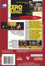 Zero Tolerance - Box - Back