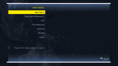Tom Clancy's H.A.W.X. 2 - Screenshot - Game Select