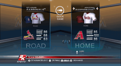 Major League Baseball 2K12 - Screenshot - Game Select