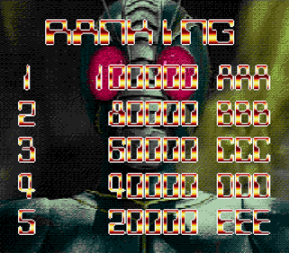 The Masked Rider: Kamen Rider ZO - Screenshot - High Scores Image