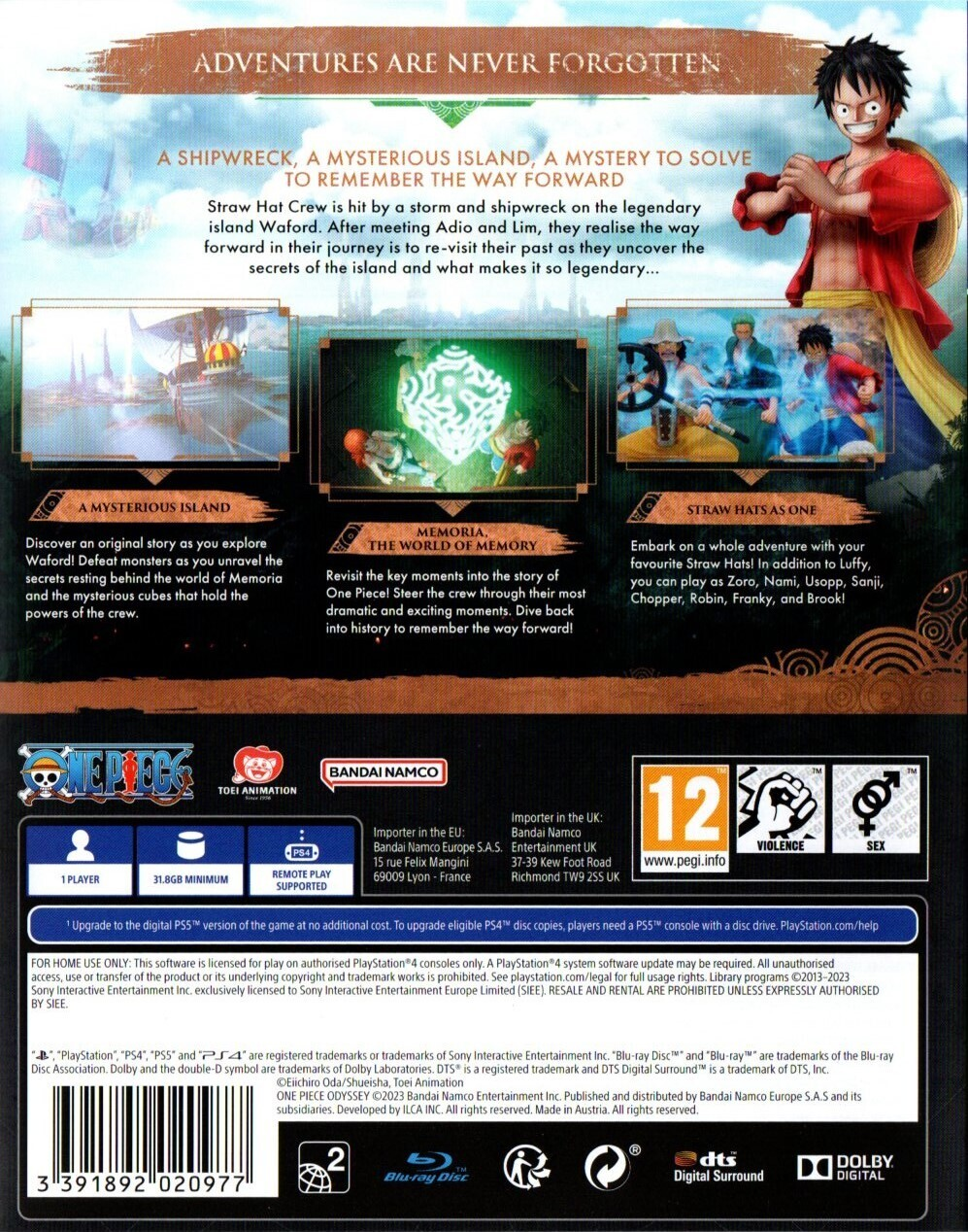 One Piece Odyssey Images - LaunchBox Games Database