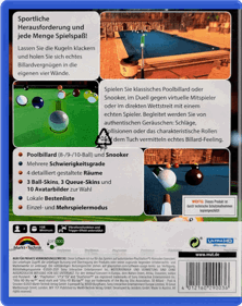 3D Billiards: Pool & Snooker Remastered - Box - Back - Reconstructed