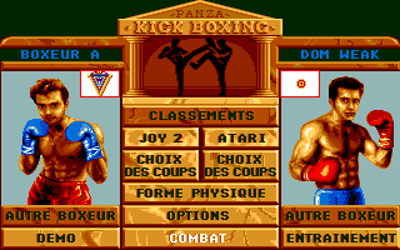 Panza Kick Boxing - Screenshot - Game Select