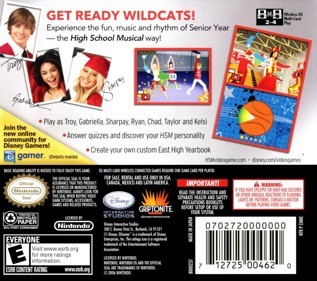 High School Musical 3: Senior Year - Box - Back