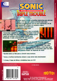 Sonic the Hedgehog: Triple Trouble - Box - Back