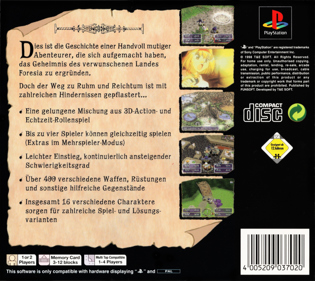 Blaze & Blade: Eternal Quest - Box - Back Image