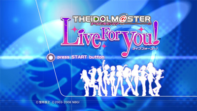 The iDOLM@STER: Live for You! - Screenshot - Game Title