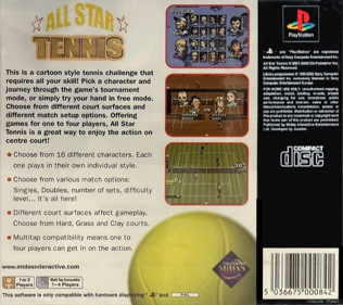 Tennis - Box - Back Image