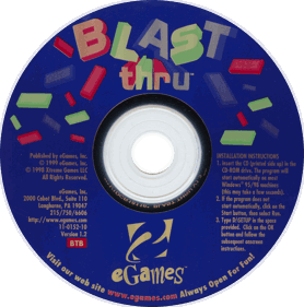 Blast Thru: A Brick Blasting Frenzy! - Disc Image