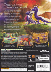 The Legend of Spyro: Dawn of the Dragon - Box - Back Image