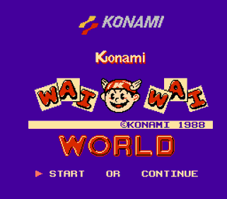 Konami Wai Wai World - Screenshot - Game Title