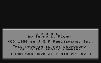 Croak! - Screenshot - Game Title