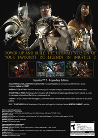 Injustice 2: Legendary Edition - Box - Back