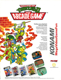 Teenage Mutant Ninja Turtles II: The Arcade Game - Advertisement Flyer - Front