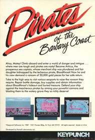Pirates of the Barbary Coast - Box - Back