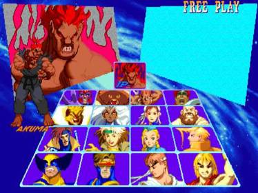 X-Men vs. Street Fighter - Screenshot - Game Select