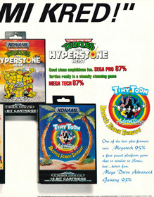 Tiny Toon Adventures: Buster's Hidden Treasure - Advertisement Flyer - Front