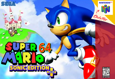 Mario 64: Sonic Edition Plus - Fanart - Box - Front