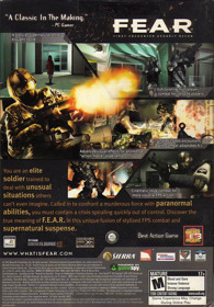 F.E.A.R.: First Encounter Assault Recon - Box - Back