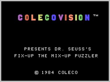 Dr. Seuss: Fix-Up the Mix-Up Puzzler - Screenshot - Game Title Image