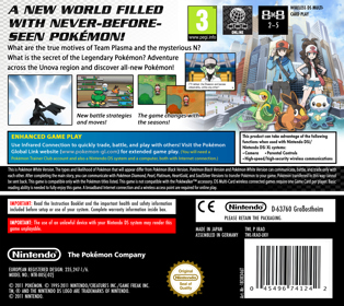 Pokémon White Version - Box - Back