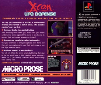X-COM: UFO Defense - Fanart - Box - Back