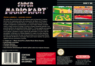Super Mario Kart - Box - Back Image