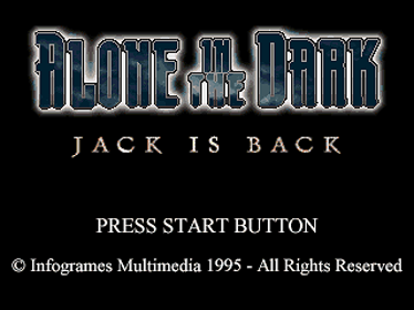 Alone in the Dark: One-Eyed Jack's Revenge - Screenshot - Game Title