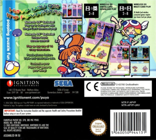 Puyo Pop Fever - Box - Back Image