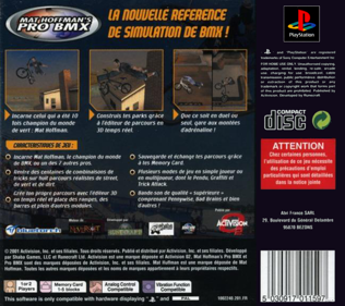 Mat Hoffman's Pro BMX - Box - Back