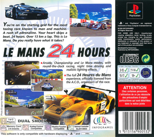 Test Drive: Le Mans - Box - Back Image