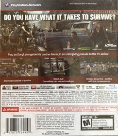 The Walking Dead: Survival Instinct - Box - Back
