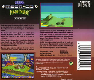 Power Monger - Box - Back Image