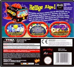 SpongeBob's Atlantis SquarePantis - Box - Back - Reconstructed