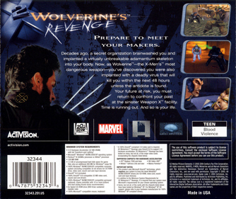 X2: Wolverine's Revenge - Box - Back