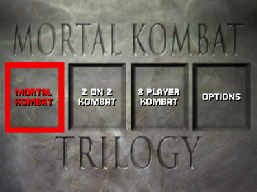 Mortal Kombat Trilogy - Screenshot - Game Select