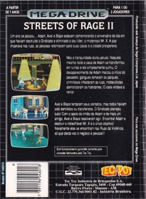 Streets of Rage 2 - Box - Back