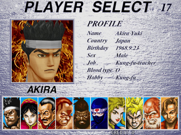 Virtua Fighter 2 - Screenshot - Game Select