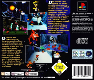 Crash Bandicoot 2: Cortex Strikes Back - Box - Back Image