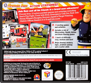 Fireman Sam: Action Stations - Box - Back - Reconstructed