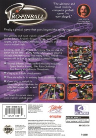 Pro Pinball - Box - Back Image