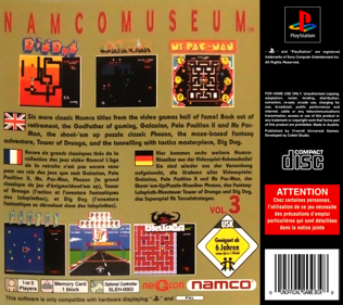 Namco Museum Vol. 3 - Box - Back